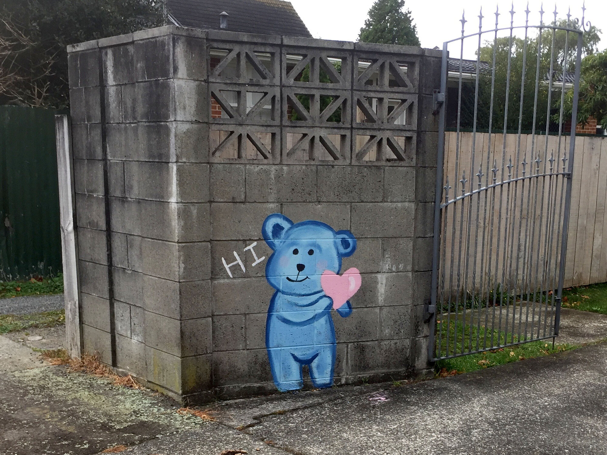 Teddy Bear street painting, Heretaunga