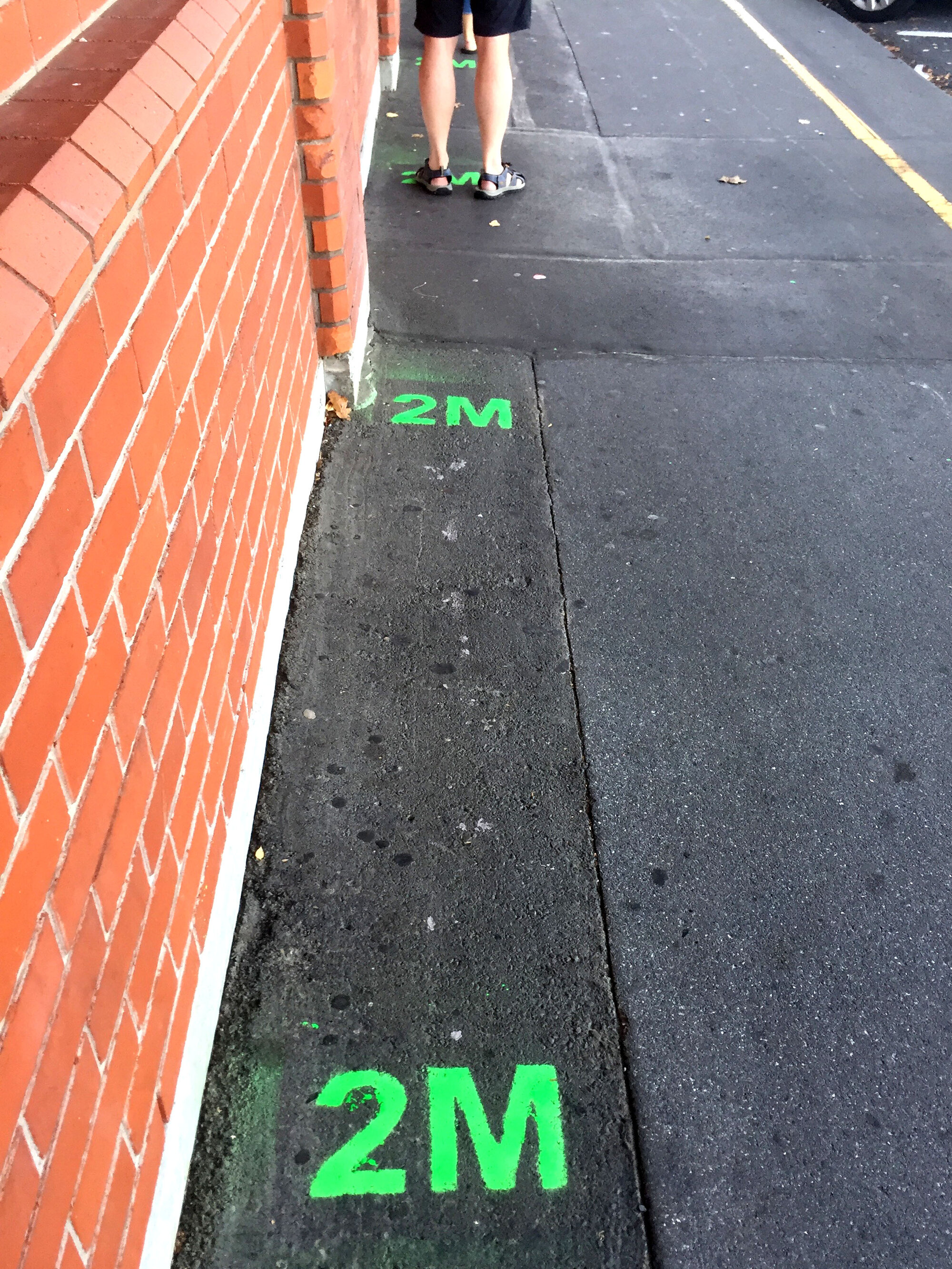 2 metre queue indicators, Pak'nSave supermarket
