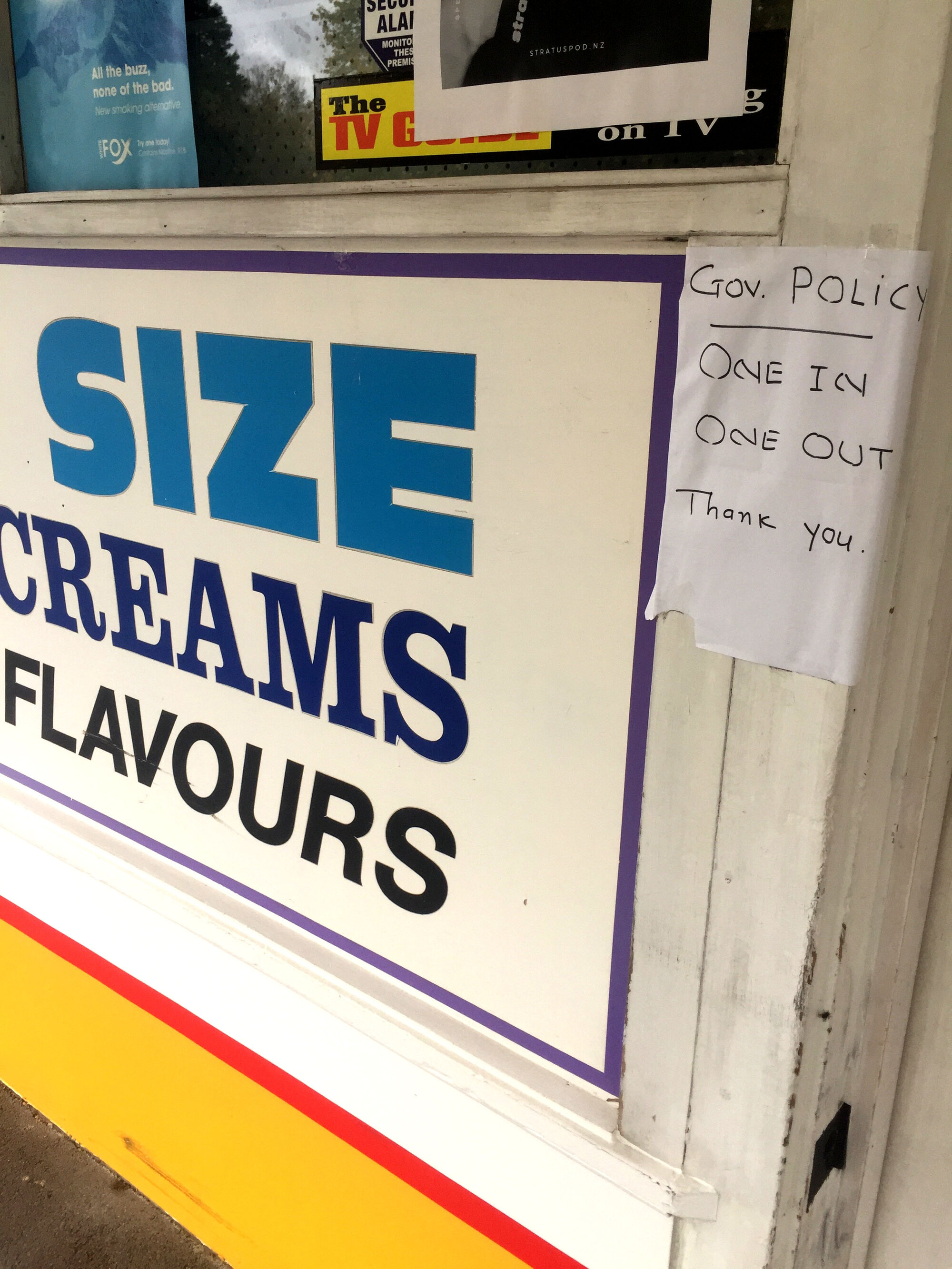 Covid-19 notice at Heretaunga Foodmarket
