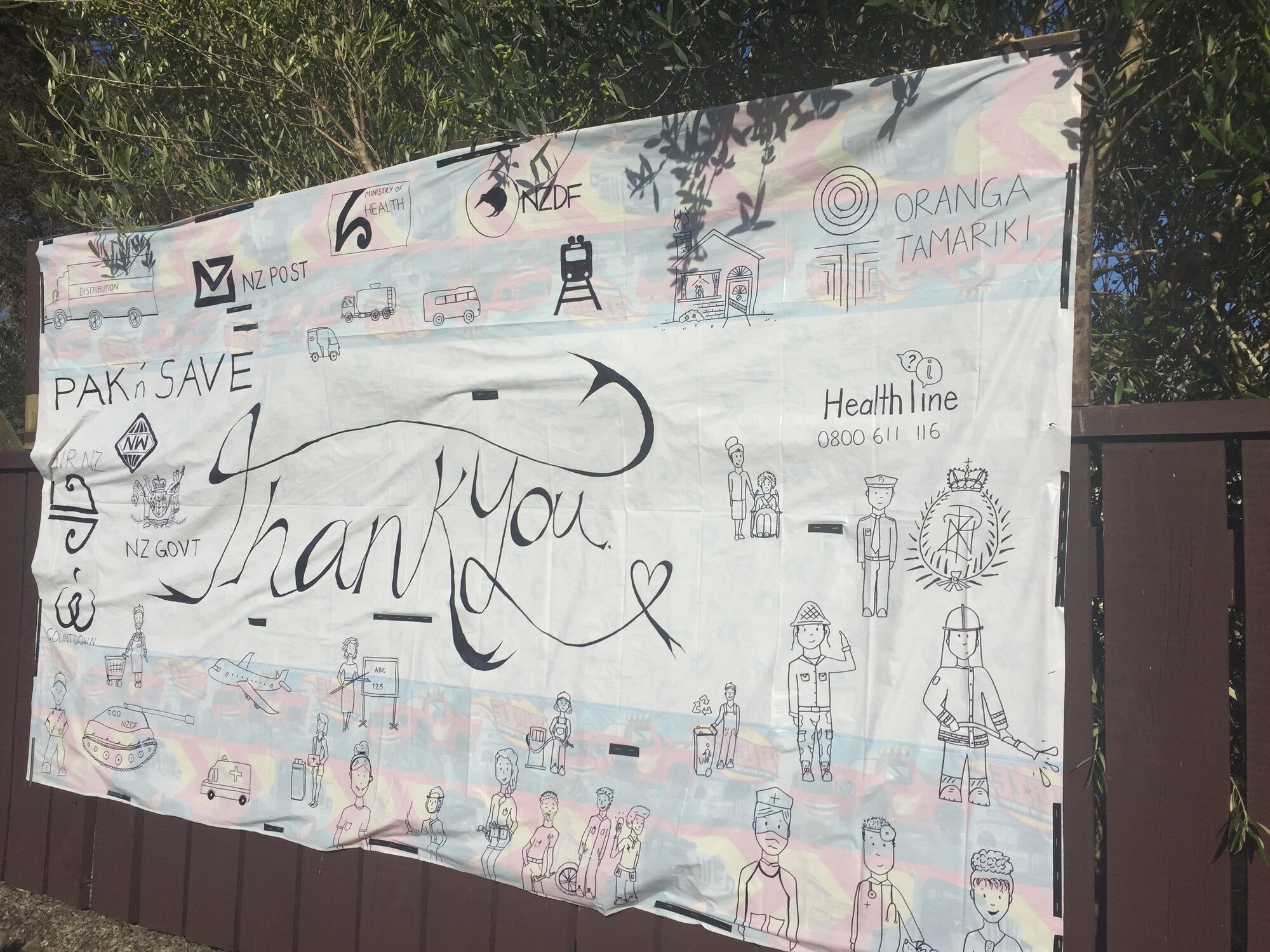 Thank You banner for Covid-19 essential services workers