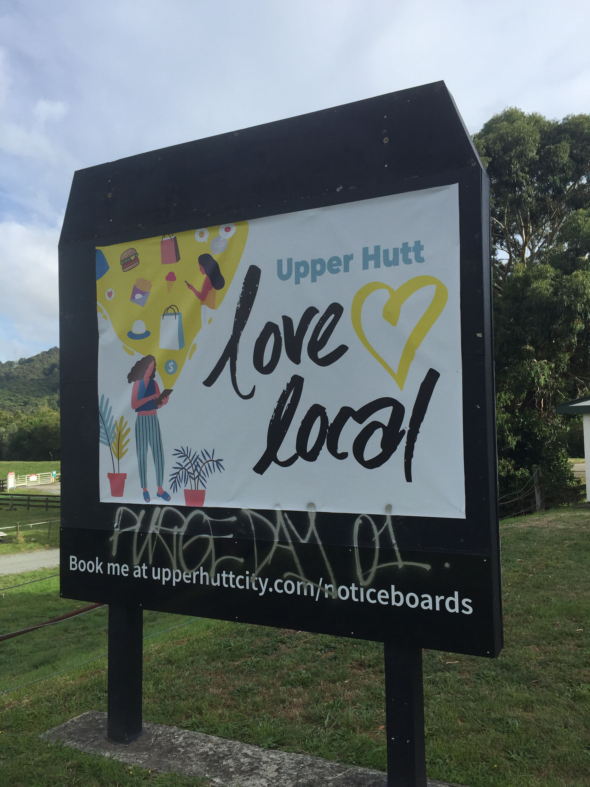 Covid-19 graffiti, "Purge Day 01"