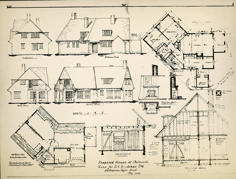 J.W. Chapman-Taylor Architectural Plans; 41 Chatsworth Road; 1949