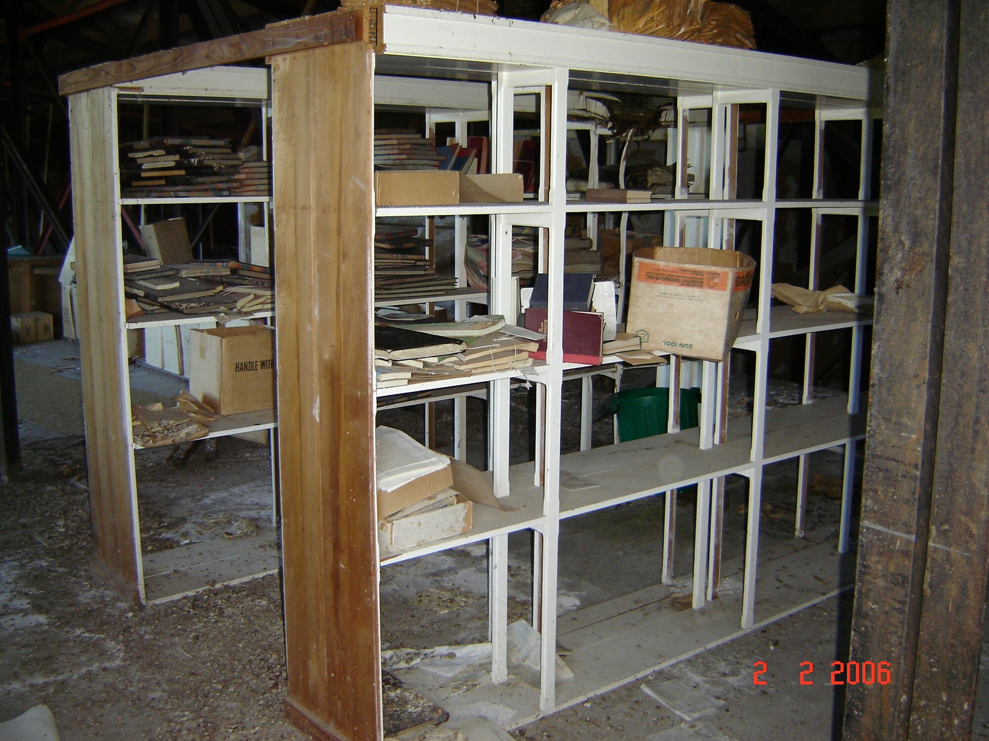 Trentham Racecourse; archives found under the grandstand roof. [P1-844-3608]