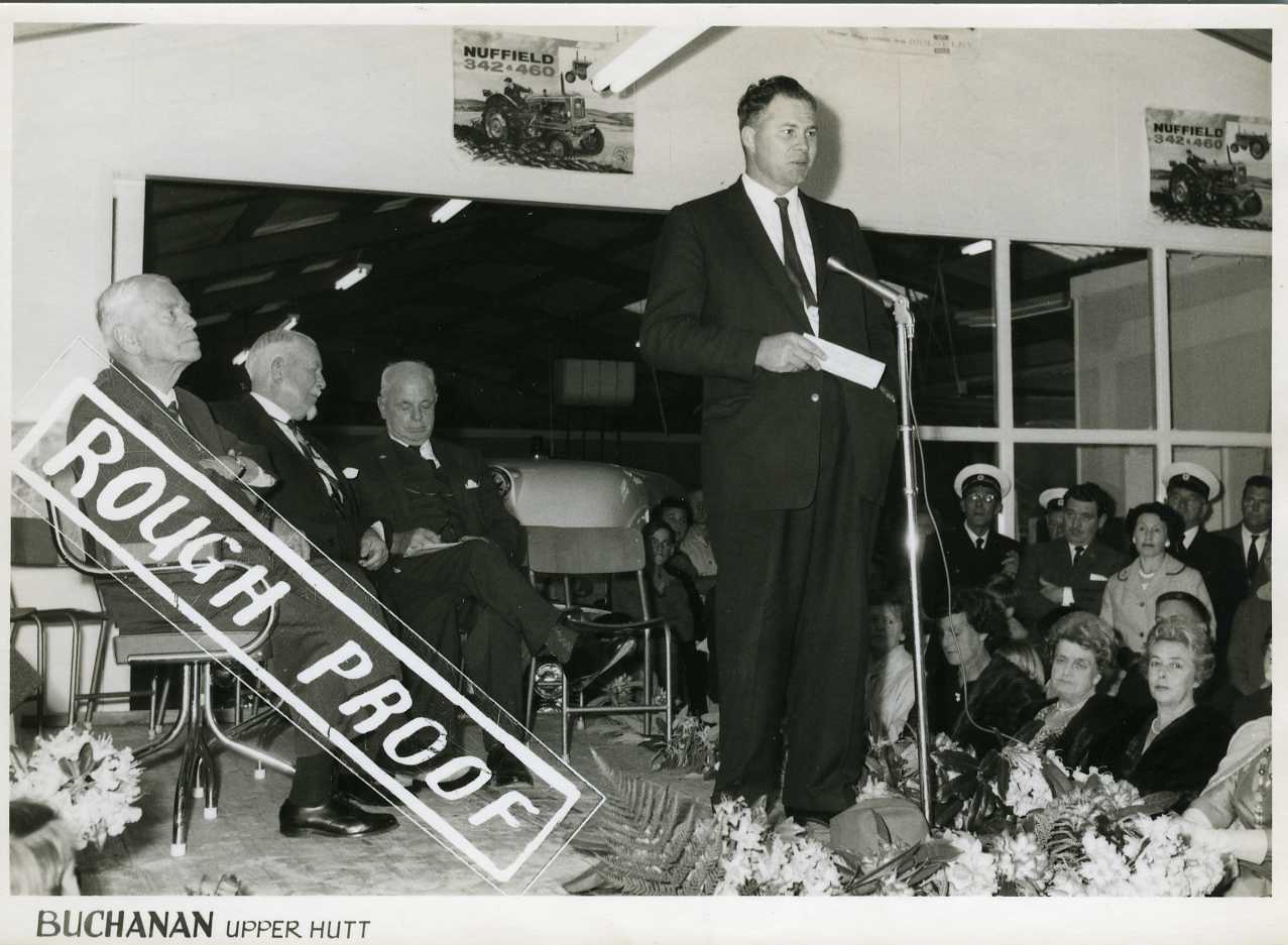 Wellington Free Ambulance; MP Ron Bailey speaking at the handing-over of a new ambulance.