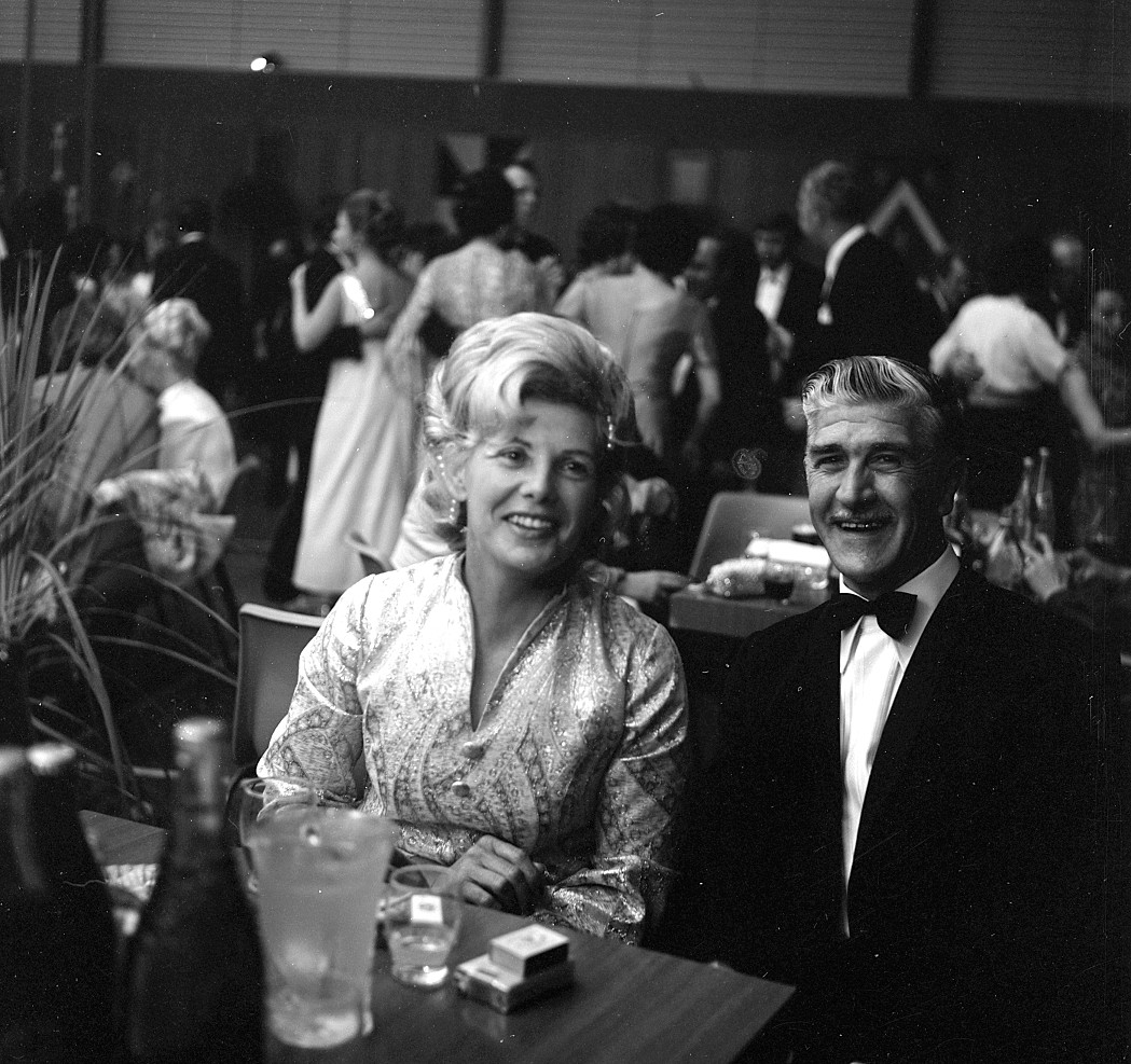 Civic Ball; 1972; Civil Defence Officer Roy Wilkinson and his wife.. 