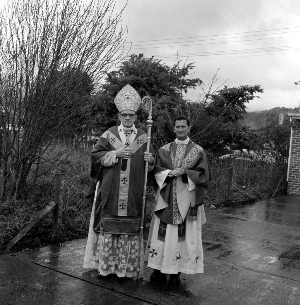 St Catherine's church; Archbishop McKeefry ordains Father Noel Donoghue.