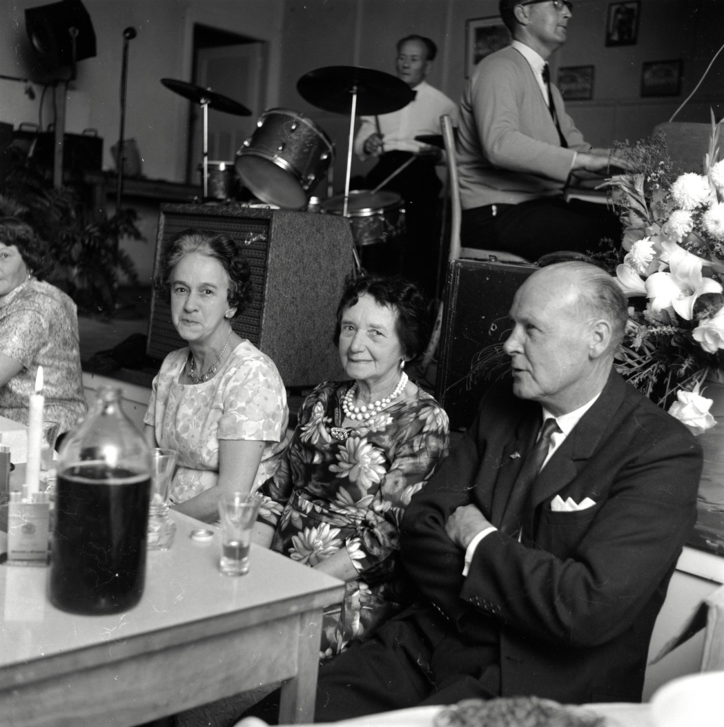 Dawn Garments ball; Mrs Rene St Johnston, Mrs Maud Benge and Mr Harry St Johnston. [P1-2780-5170]