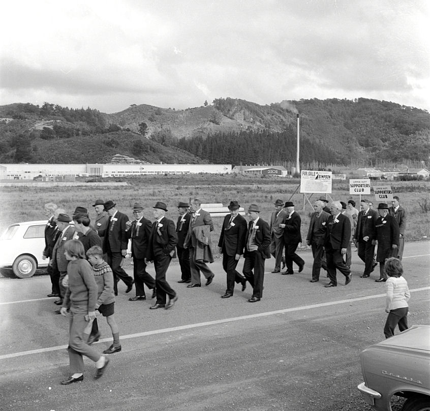Upper Hutt Rugby Club jubilee parade 16; supporters' club, Goodshed Road.