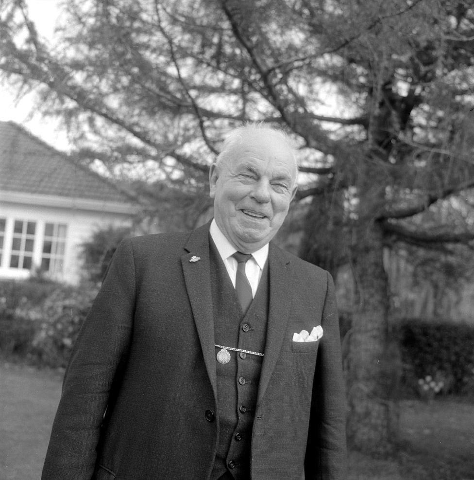 Percy Kinsman, mayor, at home 2