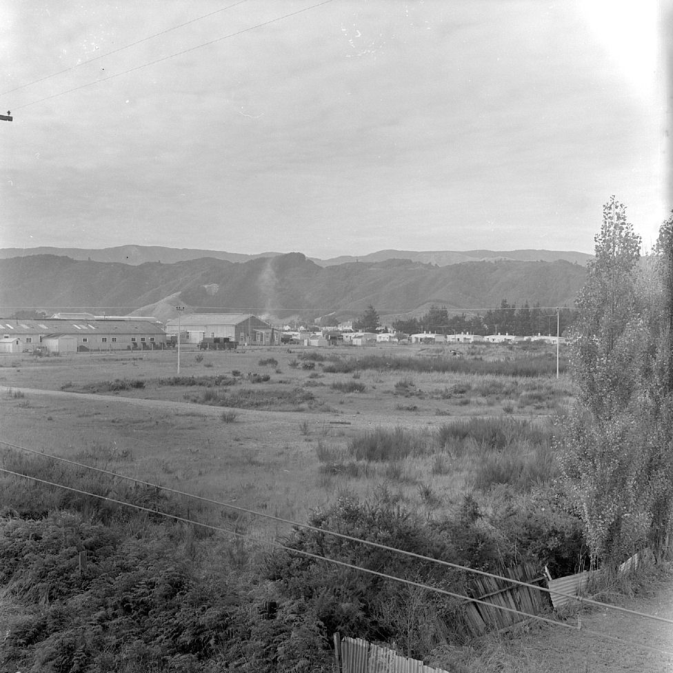 Central Institute of Technology buildings; site, from Heretaunga station, looking south-east.