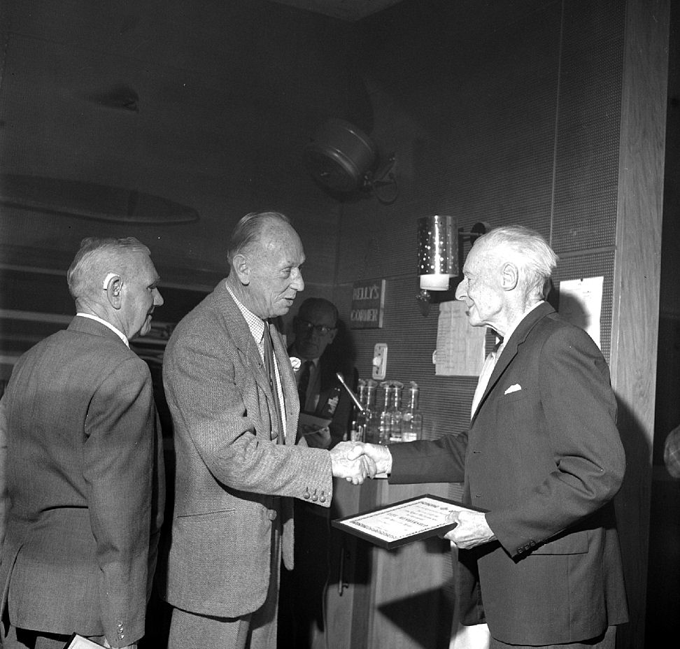 RSA Long Service Certificate presented by Mayor George Thomas.