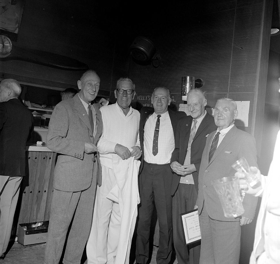 RSA Long Service Certificate presented by Mayor George Thomas (left).