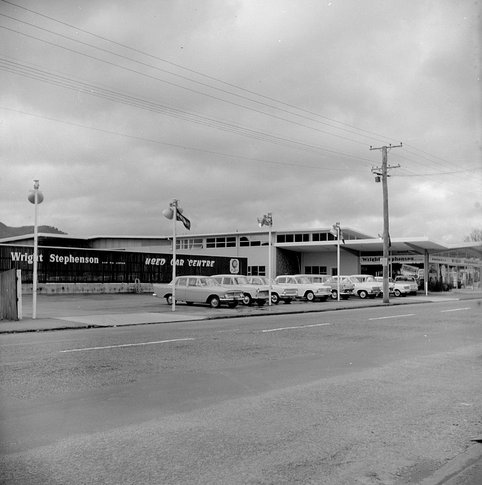 Wright Stephenson Vauxhall / Bedford dealership; corner Fergusson Drive and Fraser Crescent.