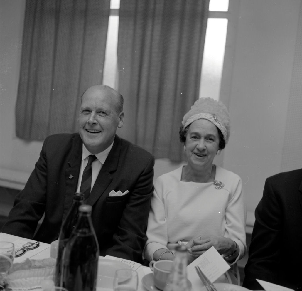 Wedding; William Baillie, Patricia "Patsy" Vare 26; Harry St Johnston (toastmaster) and wife Rene.
