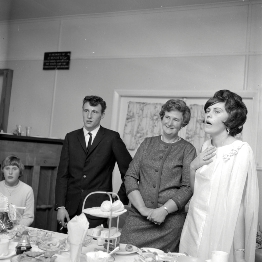 Kenneth Graham Rosson 21st; sister Beverley; Ken; mother Trixie; Glennis Cains.