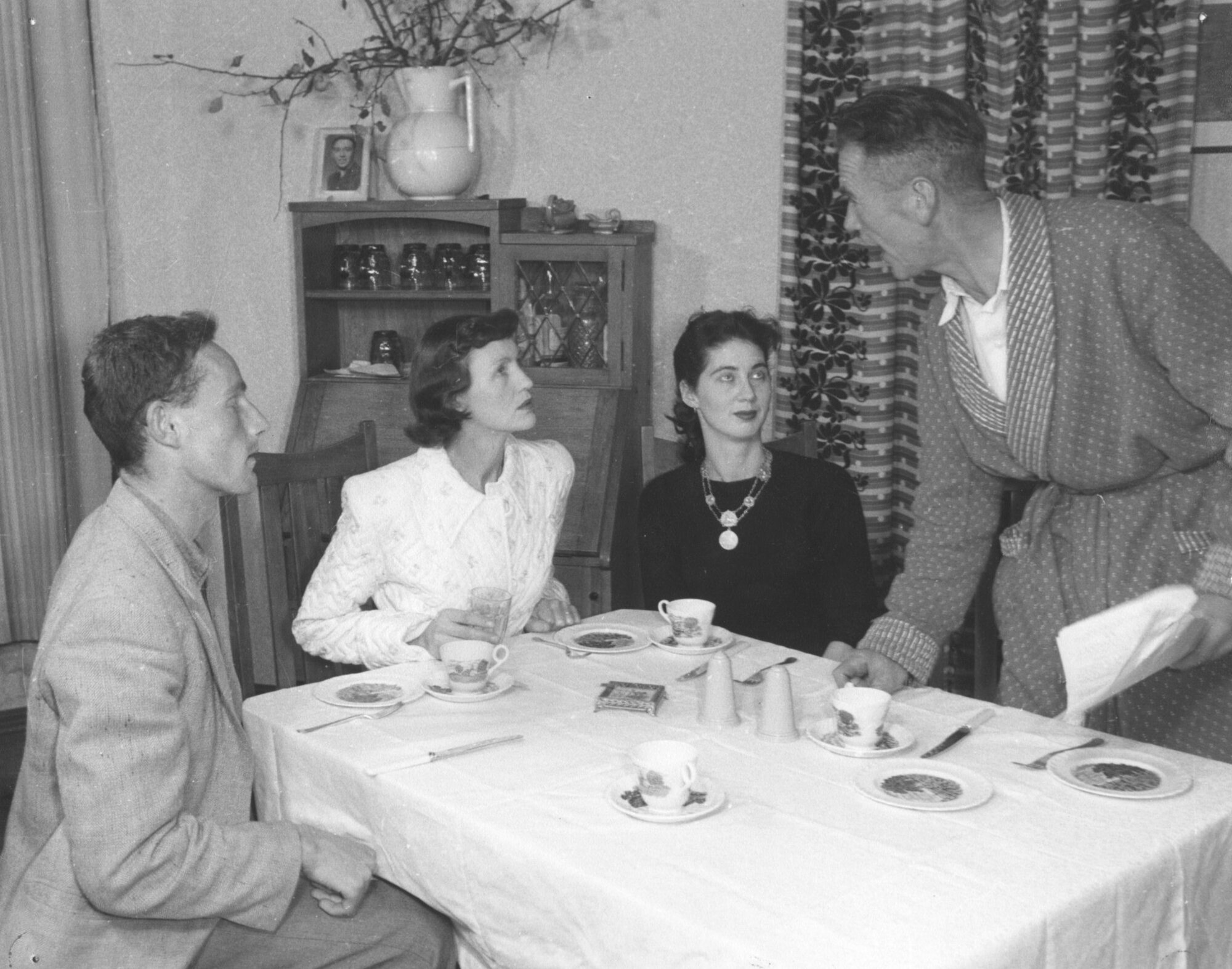 Heretaunga Players; Hay Fever: Peter Du Chateau, Julia Bradley, Pat Long, Dick Bradley.