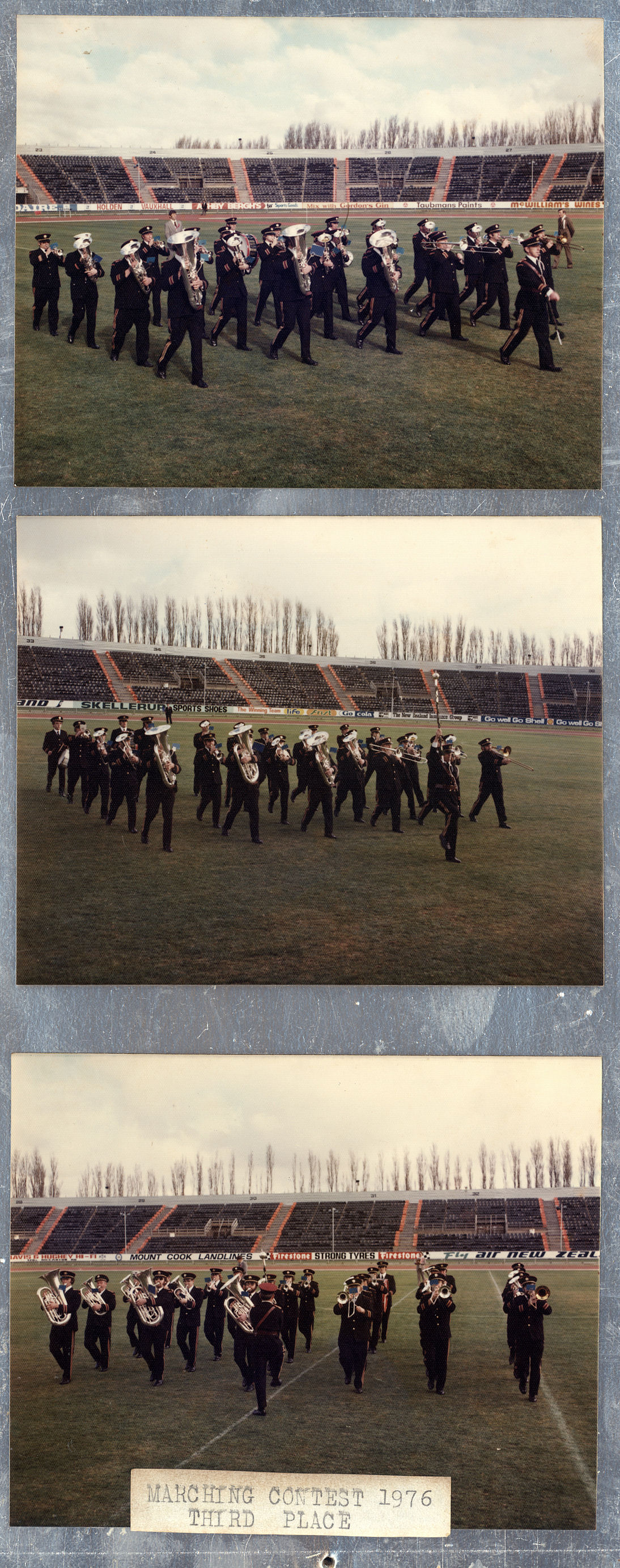 Upper Hutt Municipal Band, 1976; marching contest; 3rd place.