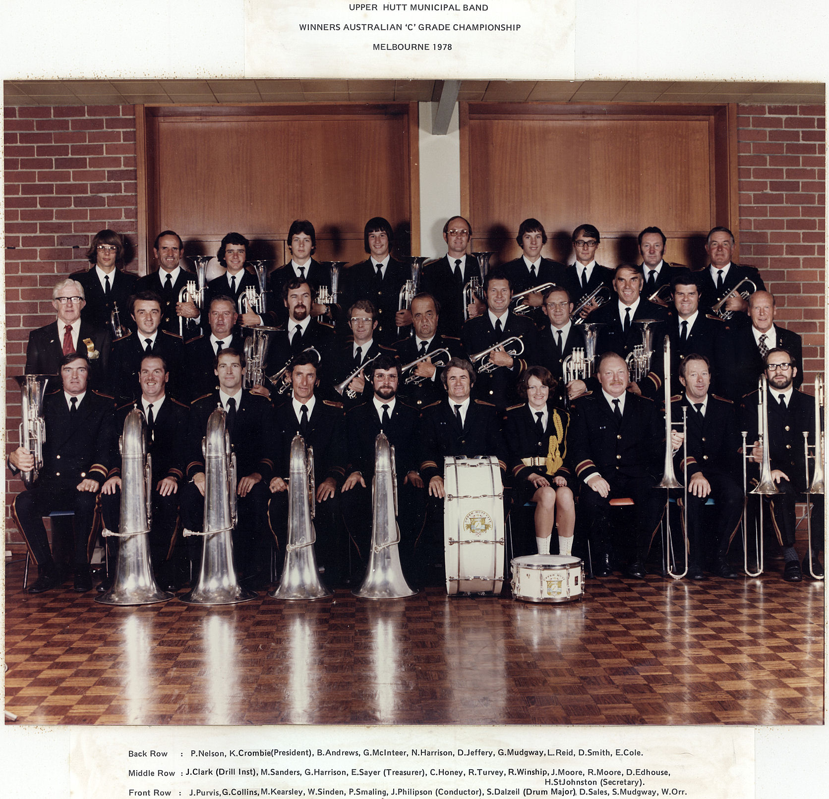Upper Hutt Municipal Band, 1978