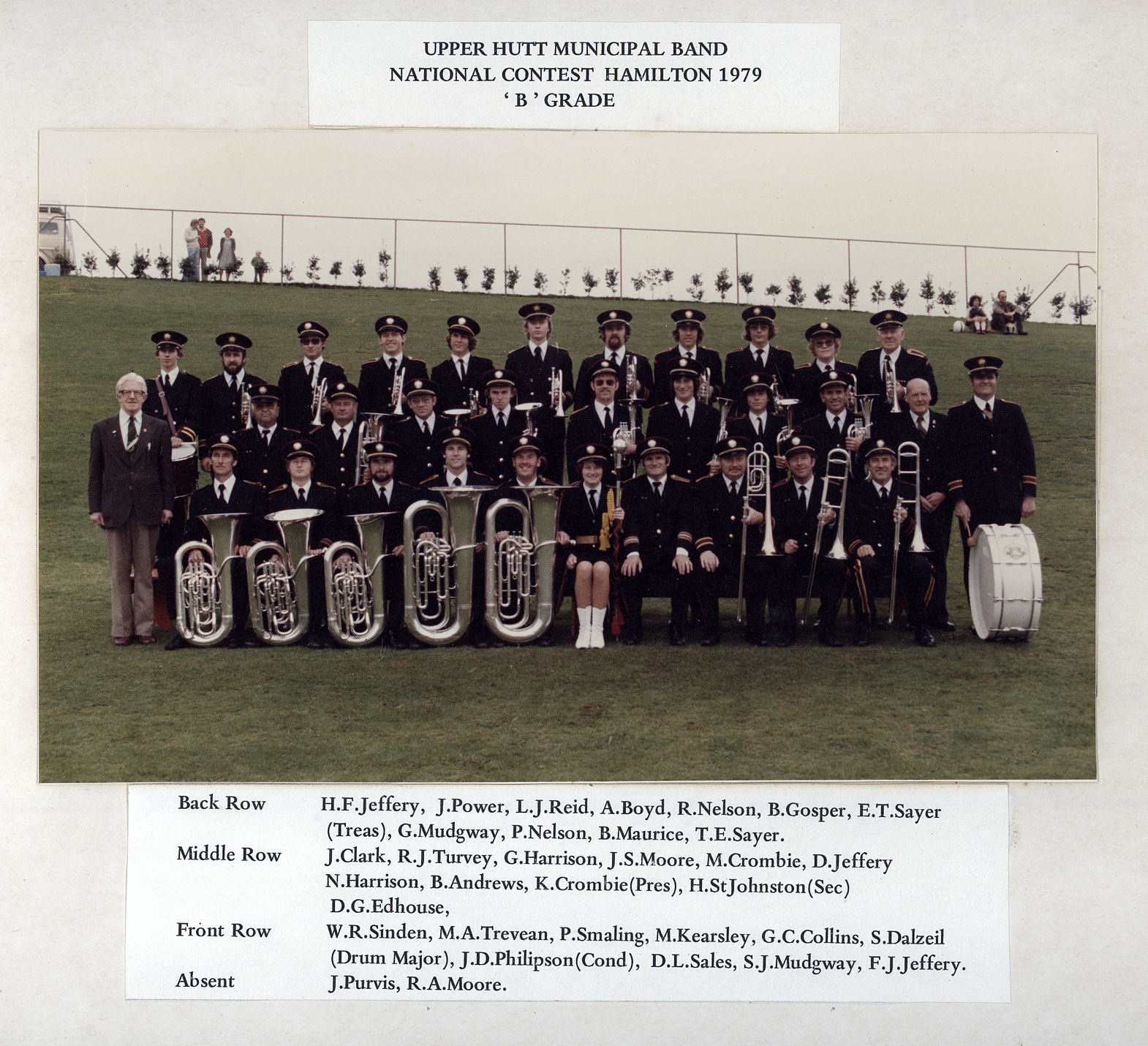 Upper Hutt Municipal Band, national contest, Hamilton, 1979