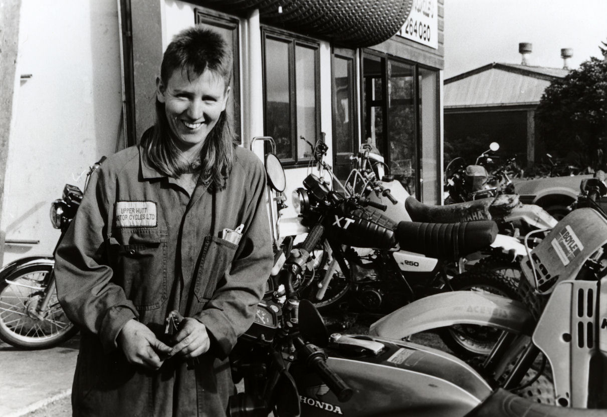 Upper Hutt Motorcycles; Rose Durrant;  first apprentice motorcycle mechanic, Wellington region.