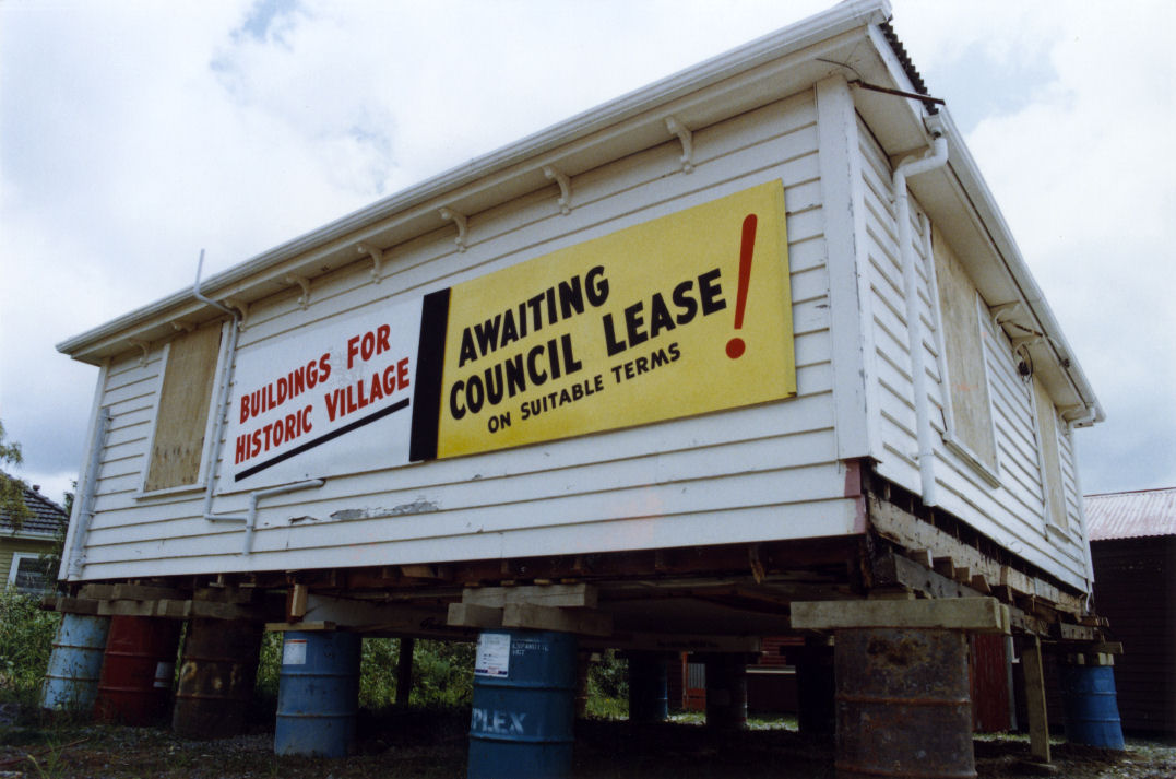 Jina's Fruit Mart; the old building, on a temporary site at Silverstream.