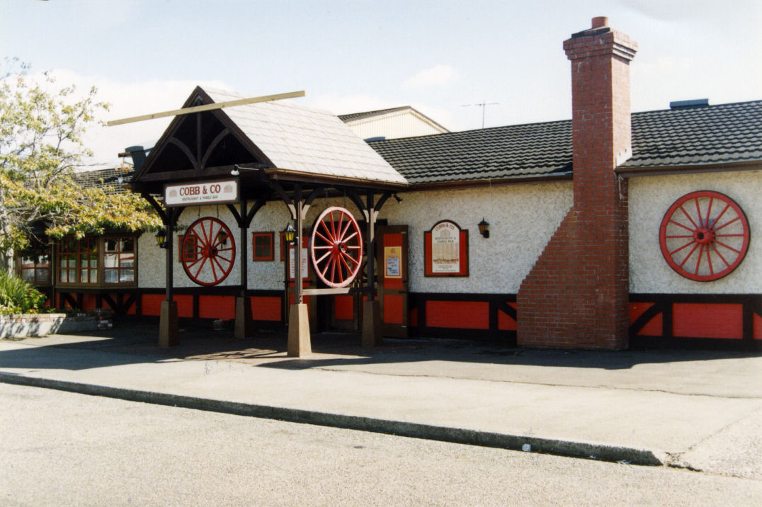 Cobb &amp; Co. Family Restaurant; Totara Lodge, opposite Trentham Railway Station.