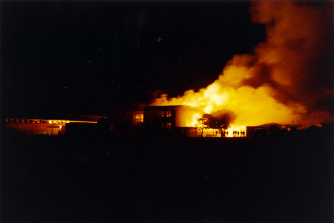 Heretaunga College; Guy Fawkes night fire.