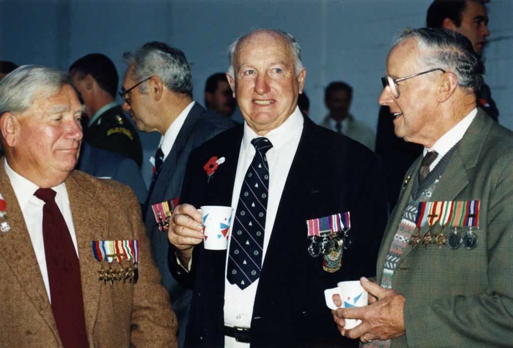 Anzac Day 1995; Bill Wilson, Bill O'Byrne, Alf Little share memories.