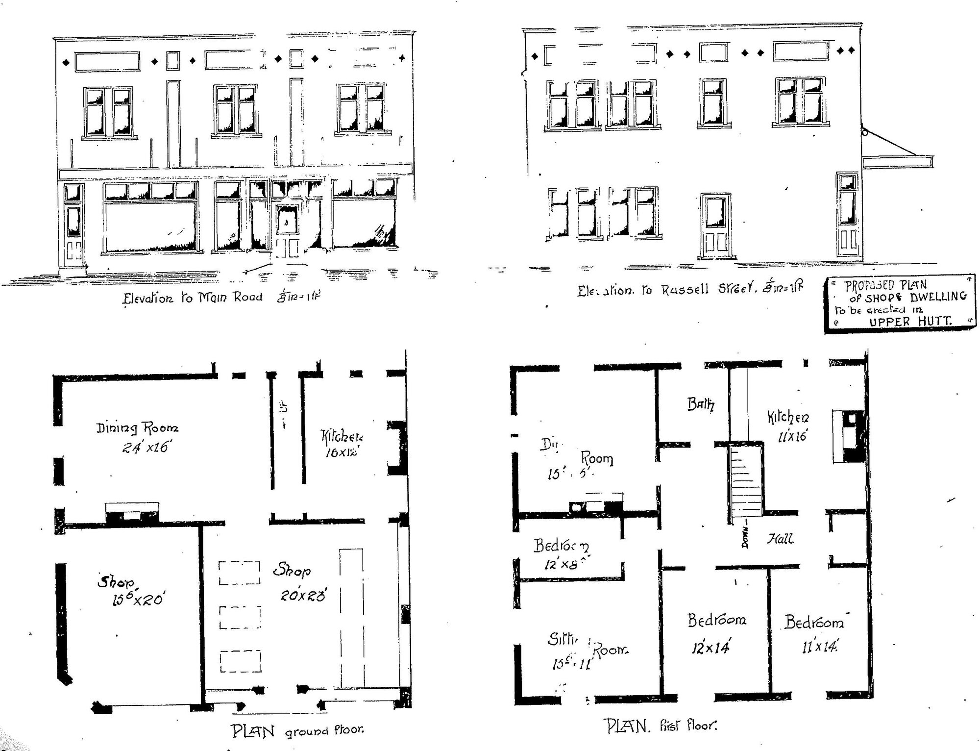 Main Street; No. 146-148; Benge's Building; plans and elevations. 