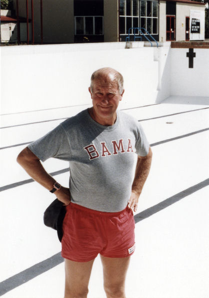 Maidstone Pool; manager Adrian Doig, with the pool freshly painted.