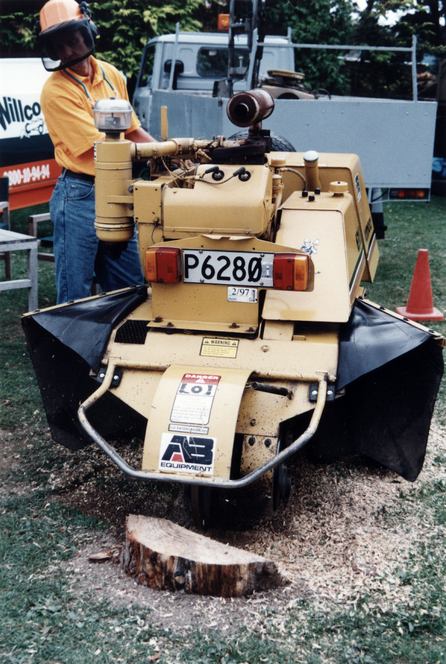 Festival of the Pines; John Williamson and Willco Stump Removal machine.