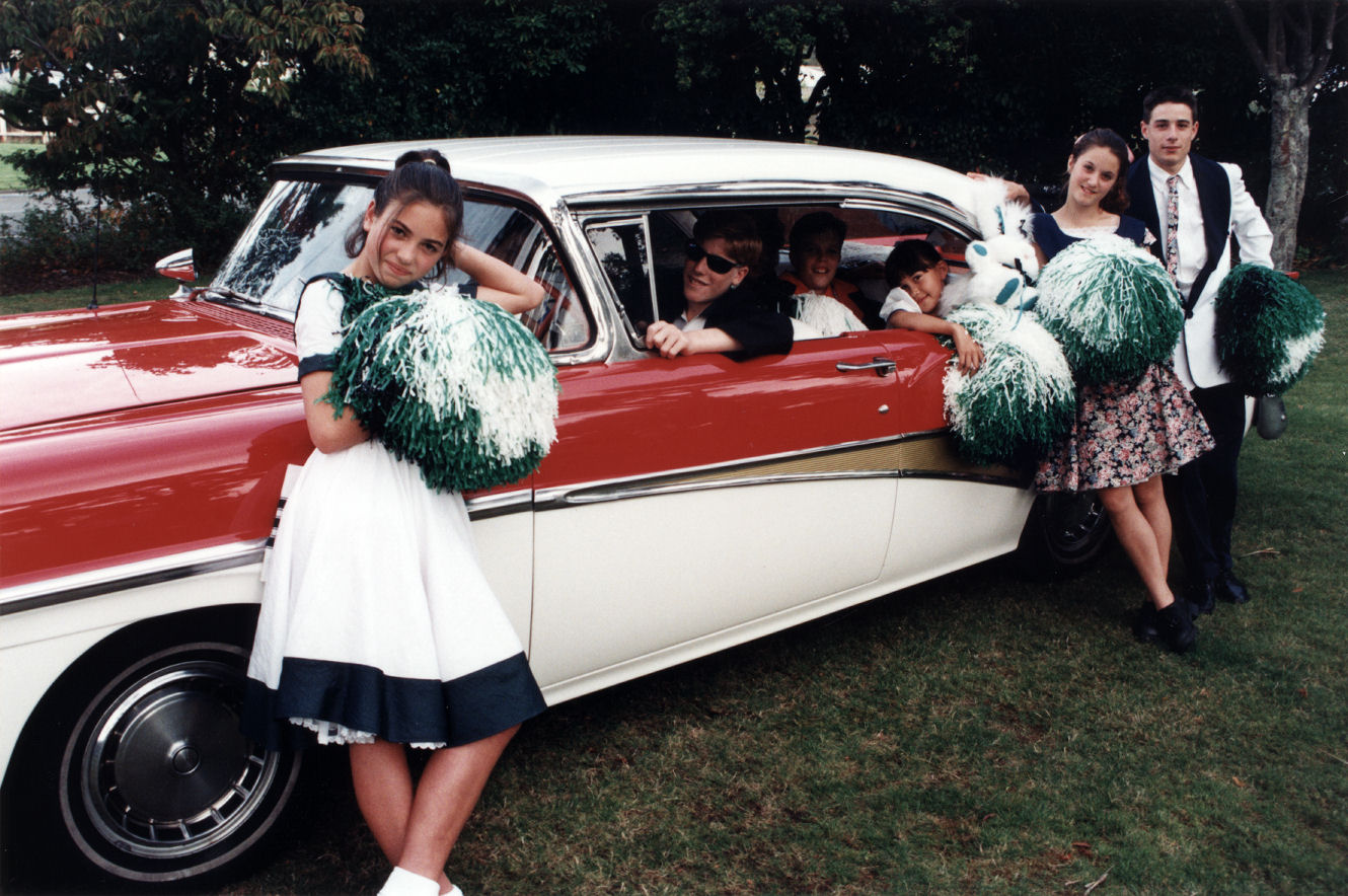 Rock 'n Roll Club members and Ford Fairlane 500.