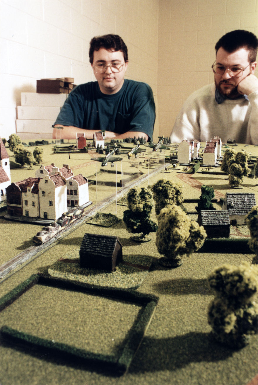 Hutt Valley Wargames Club; members Paul Reynolds and Stephen Baird.