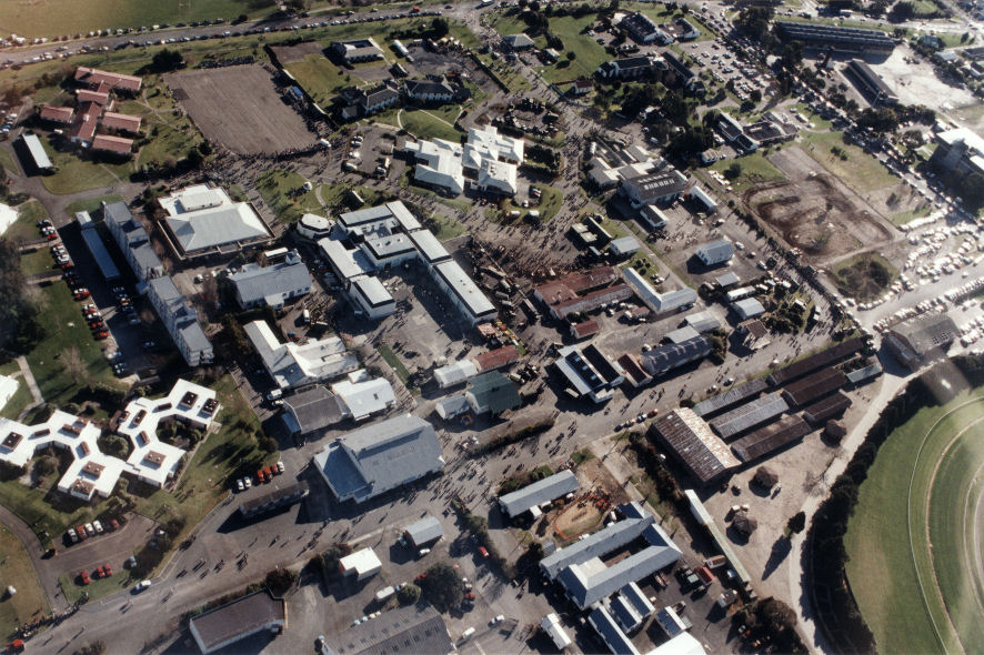 Trentham Camp 1996; aerial view of crowd on open day.