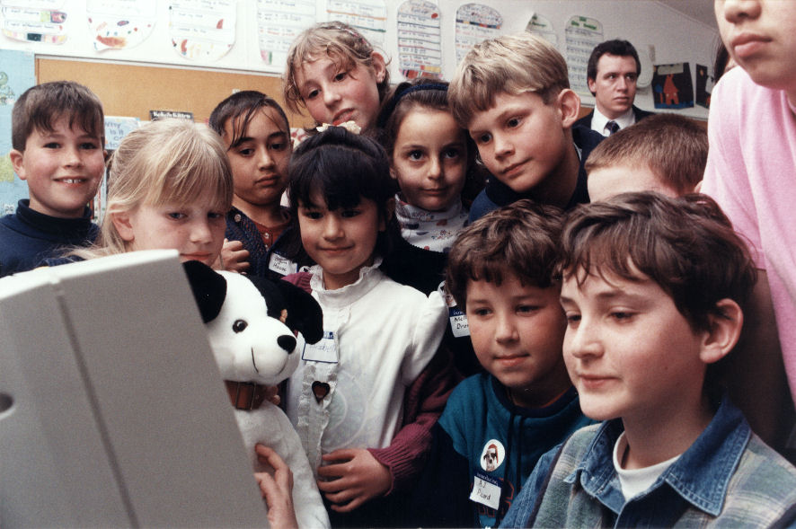 Plateau School children can now fax, telephone or e-mail around the world uninterrupted.