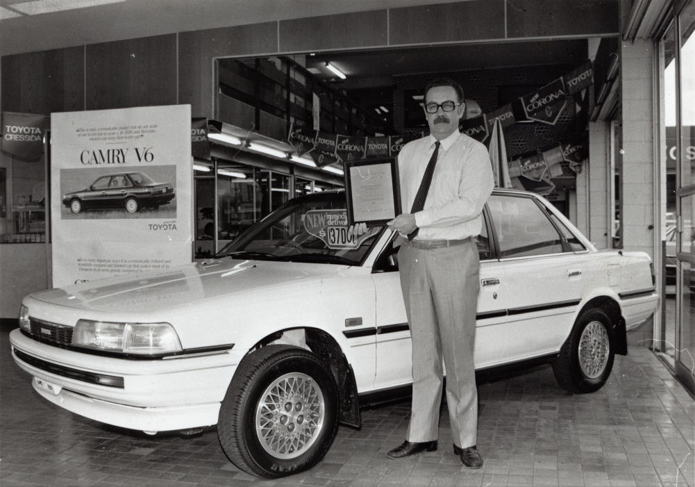 Toyota dealership, Gibbons Street; Rosscars Upper Hutt receive Toyota premier dealer award.