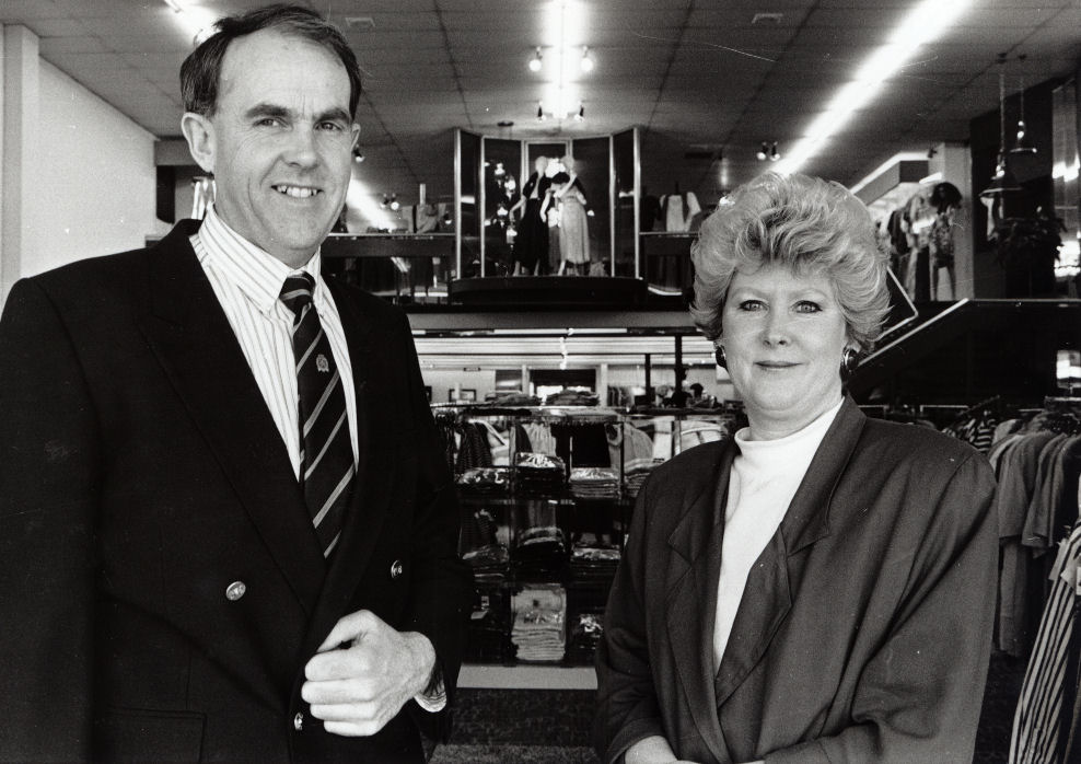 Cliff Pepperell Ltd, 119-121 Main Street; Kevin and Merrill Pepperell; menswear.