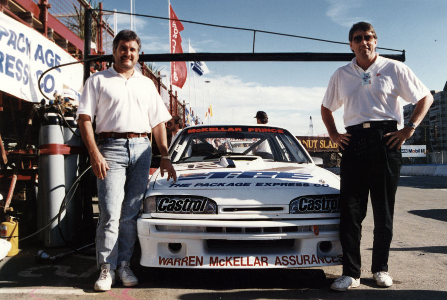 Motor sport; Nissan Mobil 500 race, Wellington; Warren McKellar, Alan Prince and Holden VL Commodore.