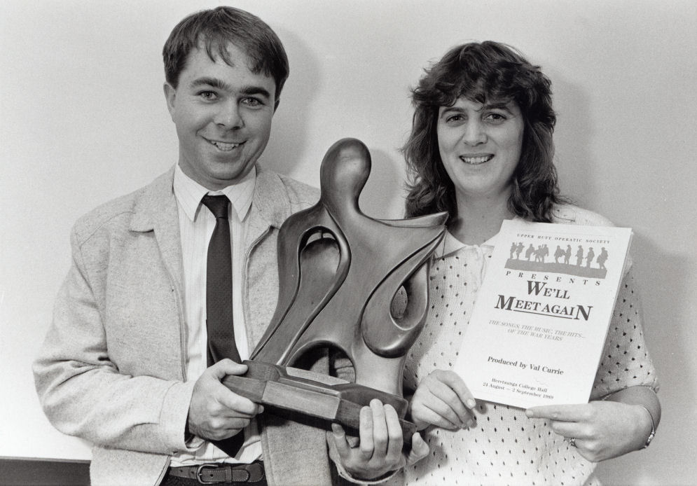 Upper Hutt Operatic Society; Adam and Julie Blackwell and prize for winning "We'll Meet Again" programme.