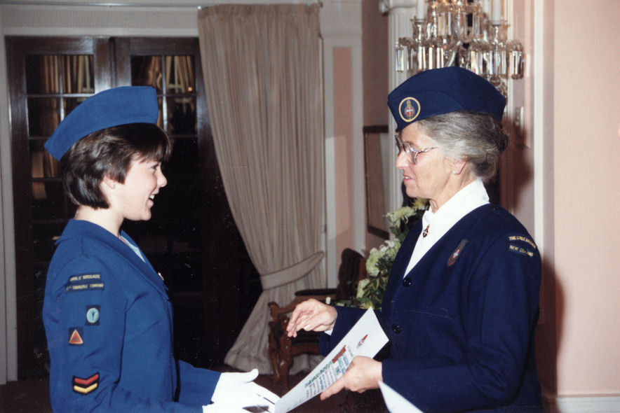 Girls' Brigade; Cherie Woodhead receives her Queen's Award.