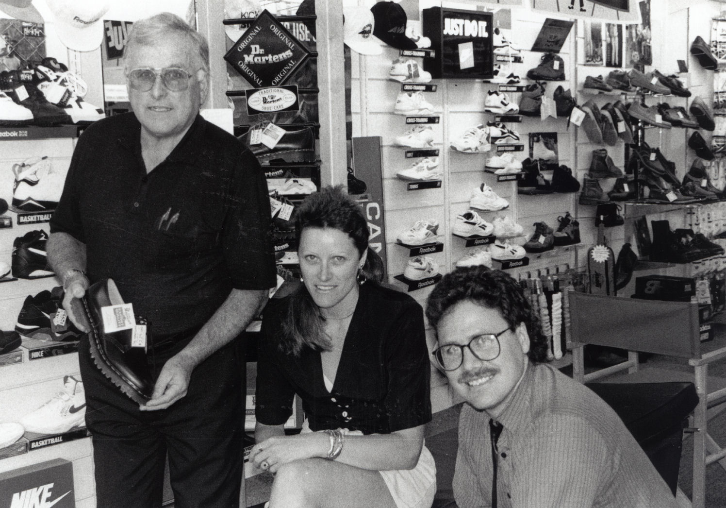 Angus Wheeler Shoes, 110 Main Street; Angus Wheeler, with daughter and ...