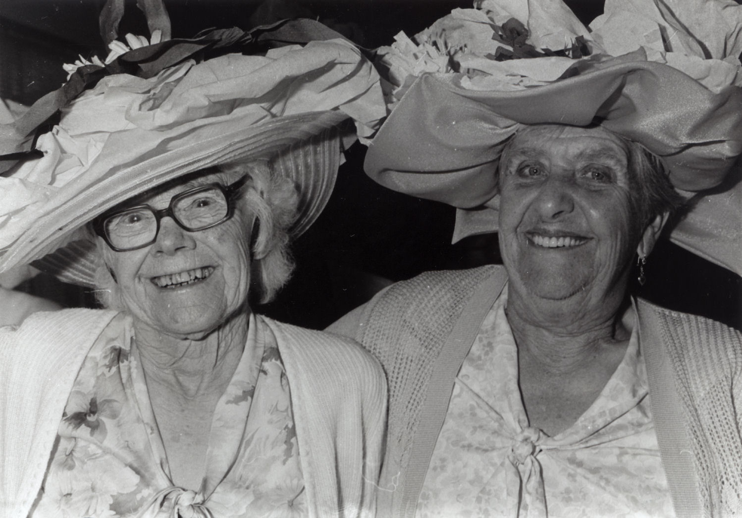 Norman Kirk Centre resident Helen Piper and visitor Joyce Hewitt
