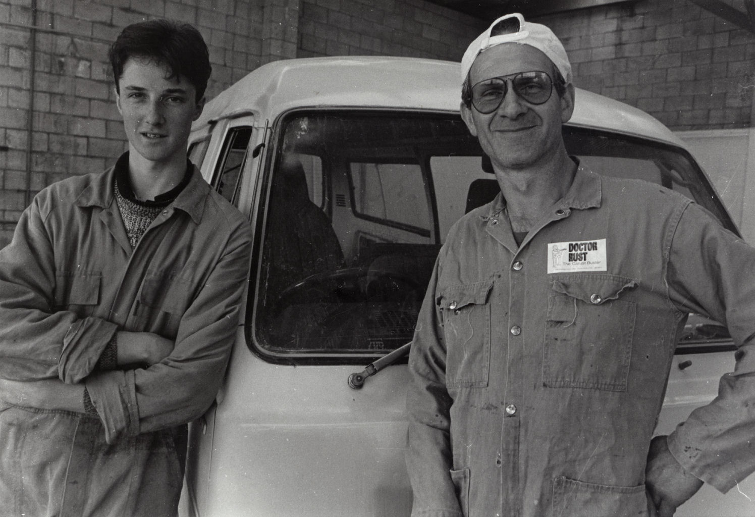 Doctor Rust, 27 Montgomery Crescent; staff member Marcus Noble with owner Pedro Ruben Traitel.