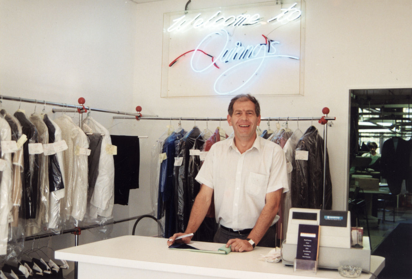 Quinny's Dry Cleaners, 216 Main Street; formerly Dentice Dry Cleaning; Murray Quinn.