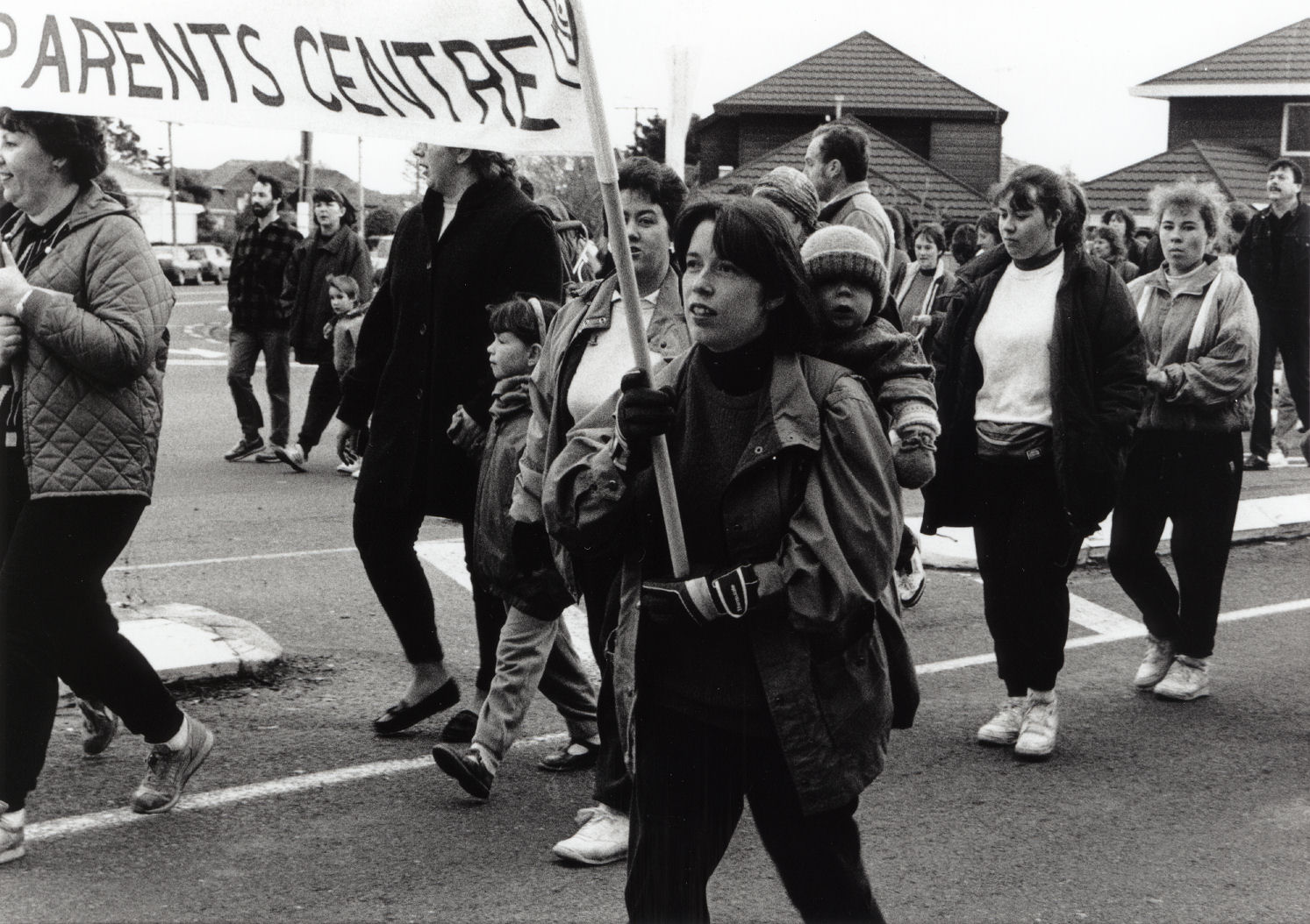 Save Our Hutt Hospital rally; Upper Hutt Parents' Centre group.