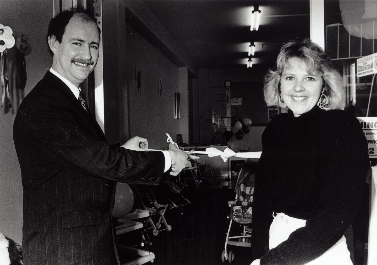 Kidzone,  Lorraine Jones's shop for children's recycled furniture, toys, clothing, opened by MP Peter McCardle.