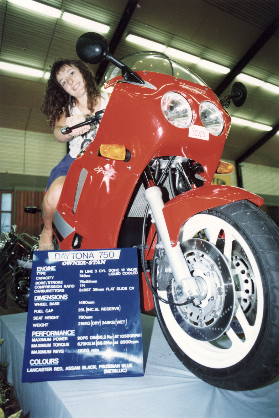 Sinn Fein Motorcycle Club; second annual motorcycle show; Triumph Daytona 750.