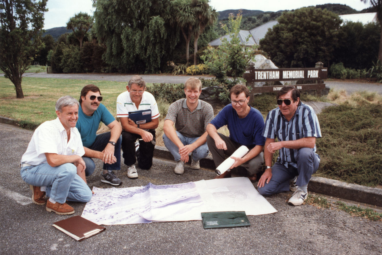 Scouts; planning New Zealand Jamboree layout for Trentham Memorial Park and Brentwood School.