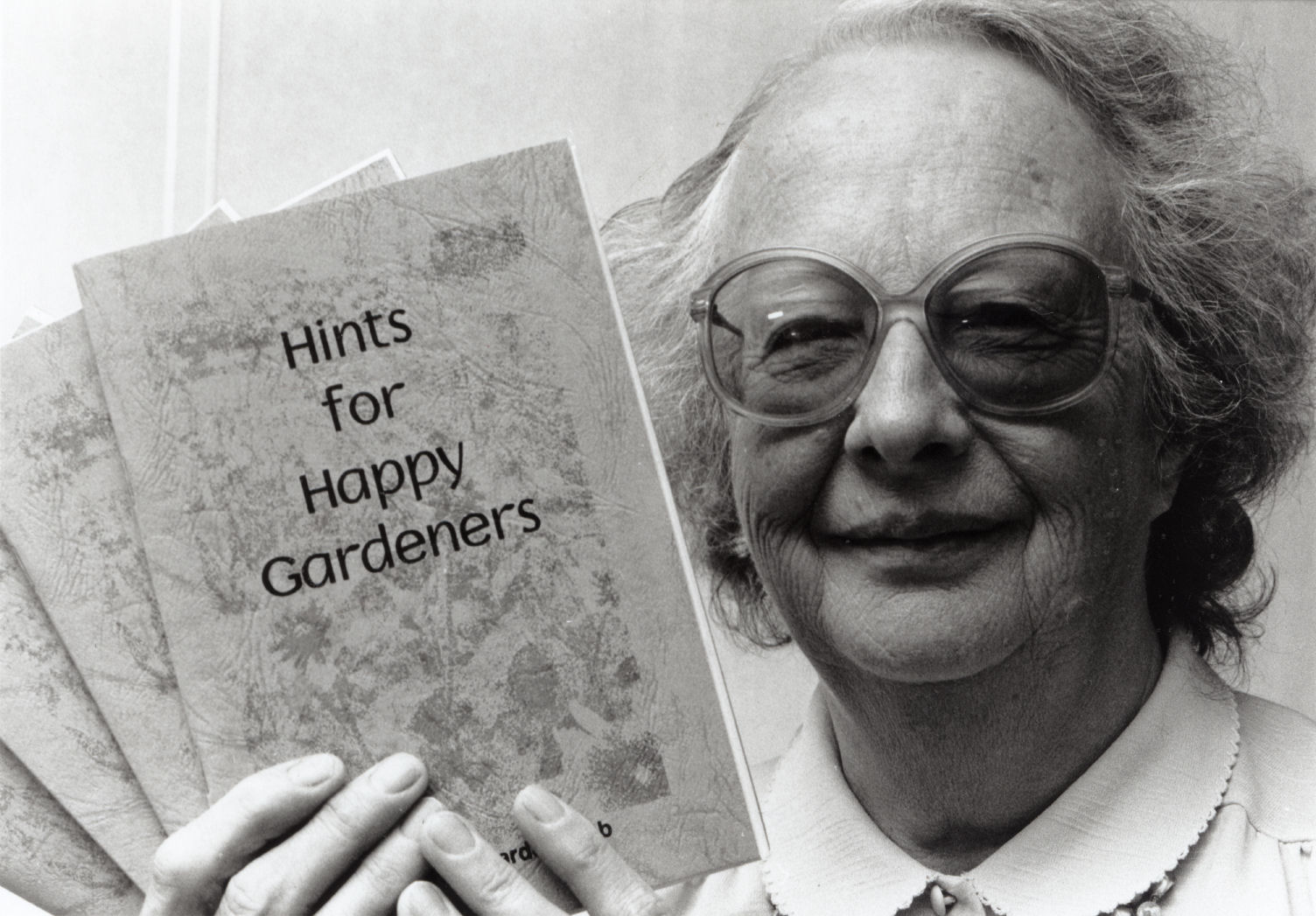 Garden club; "Hints for Happy Gardeners" author Audrey Harper