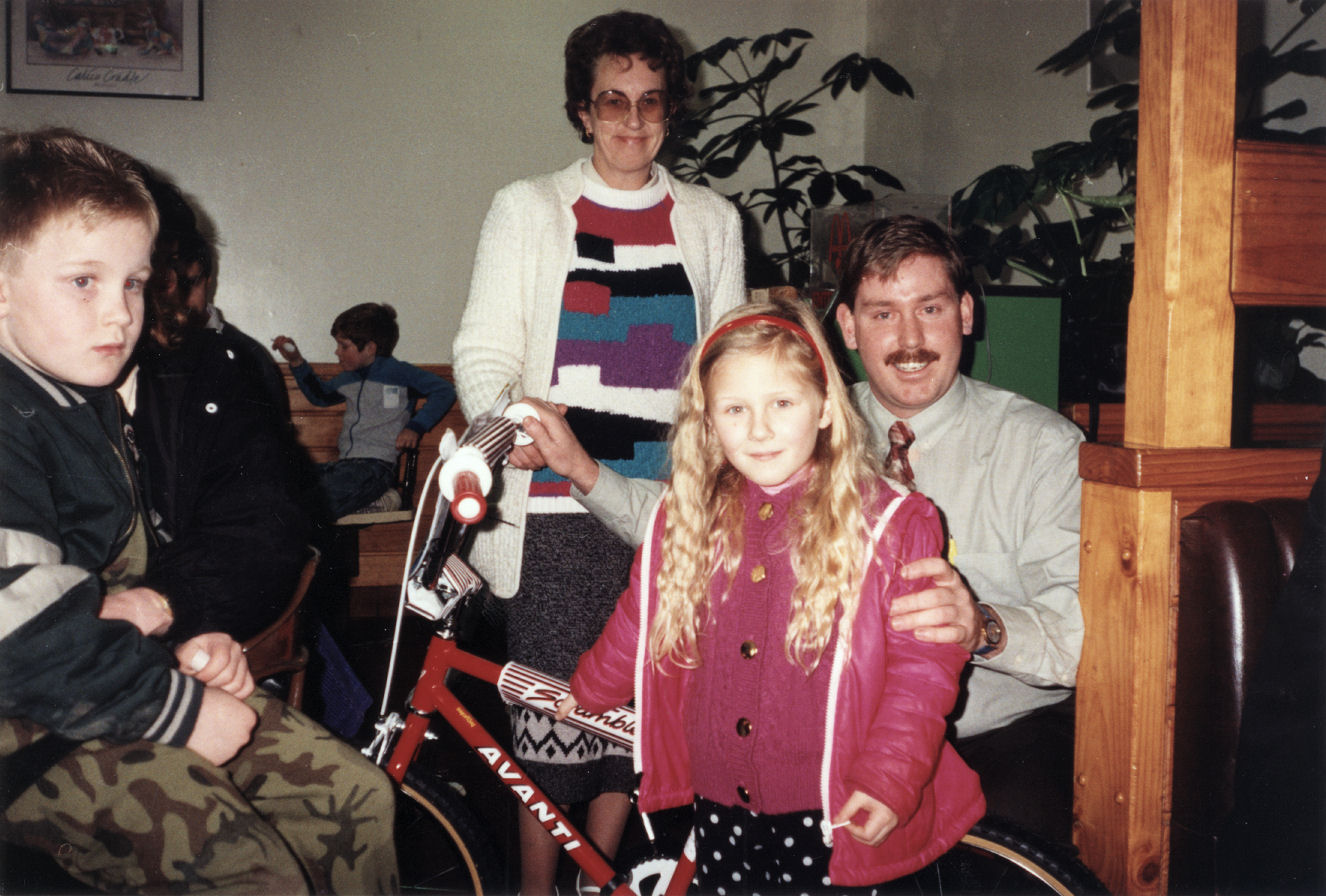 McDonald's; birthday parties special draw; Kelly Prendegast wins an Avanti BMX bike.